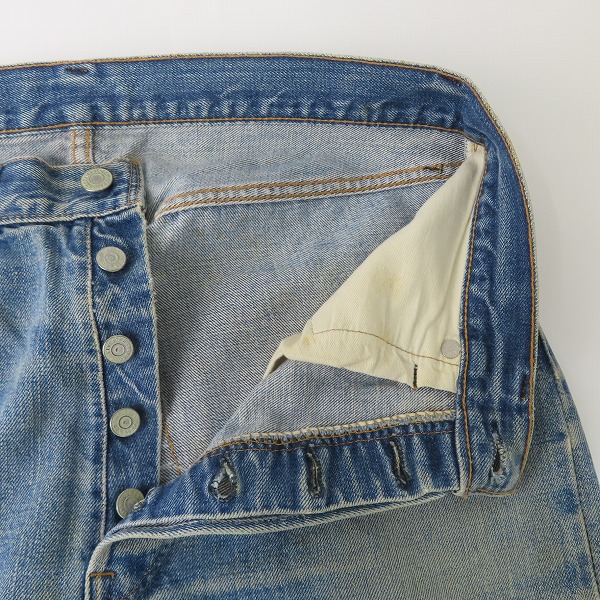 実際に弊社で買取させて頂いた【難有り品】Levis/リーバイス 501 ヴィンテージ 66後期 刻印6 スモールe ボタンフライ デニムパンツの画像 2枚目