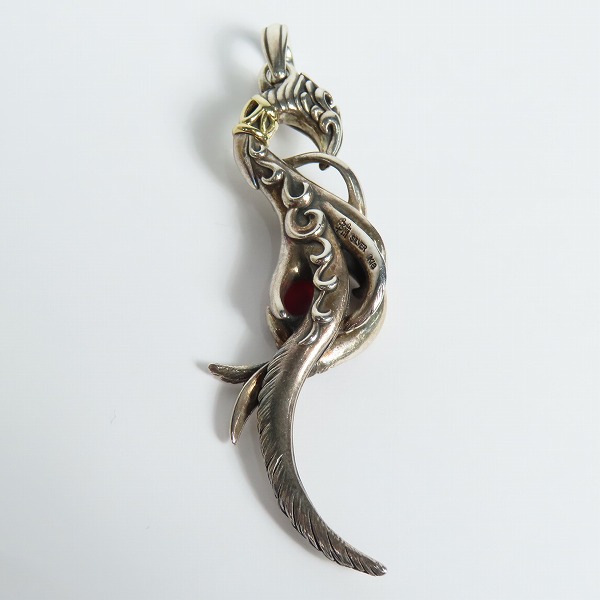 実際に弊社で買取させて頂いたBloody Mary/ブラッディマリー K18付き 火食い鳥/ヒクイドリ ペンダントトップ w/レッドアンバーの画像 2枚目