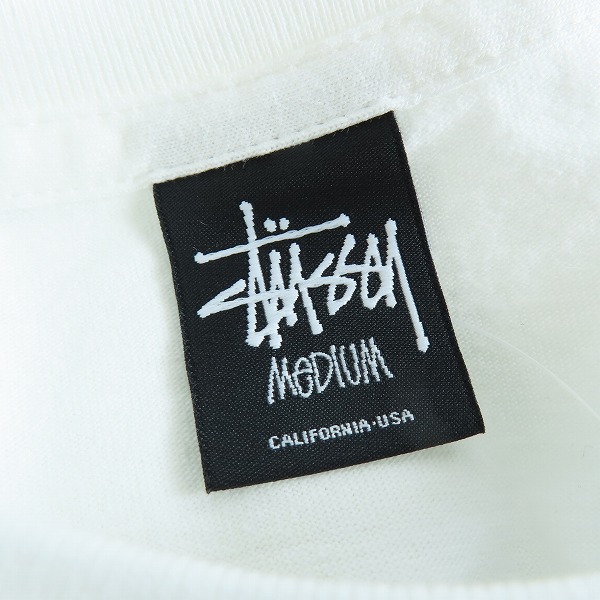実際に弊社で買取させて頂いた【未使用】STUSSY/ステューシー フラワー プリントTシャツ 半袖カットソー ホワイト Mの画像 2枚目