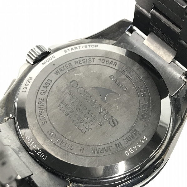 実際に弊社で買取させて頂いたCASIO/カシオ OCEANUS/オシアナス タフソーラー 腕時計 クロノグラフ OCW-T2600B-1AJFの画像 4枚目