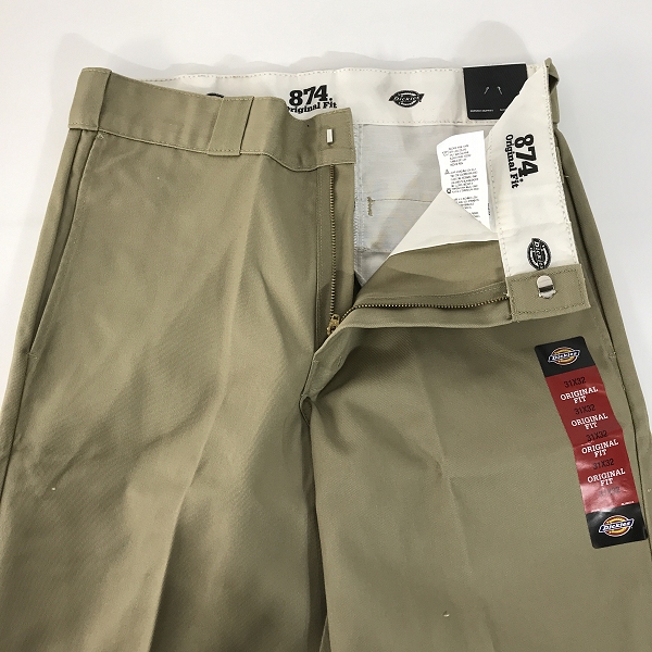実際に弊社で買取させて頂いた【未使用】Dickies/ディッキーズ 874 Original Fit ワークパンツ カーキ 31×32 の画像 6枚目