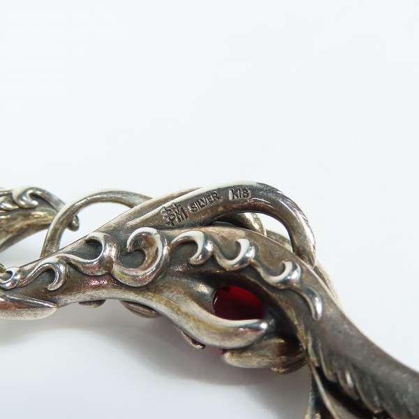 実際に弊社で買取させて頂いたBloody Mary/ブラッディマリー K18付き 火食い鳥/ヒクイドリ ペンダントトップ w/レッドアンバーの画像 4枚目