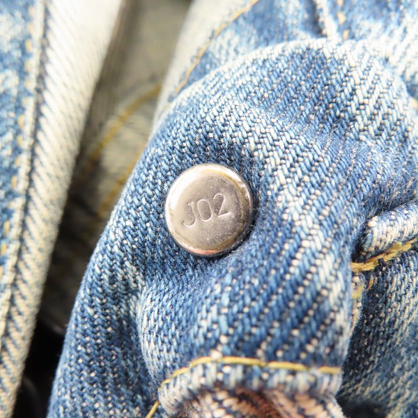 実際に弊社で買取させて頂いたLEVIS/リーバイス 71507XX/J02刻印/ビッグE デニムジャケット/Gジャン/38の画像 5枚目