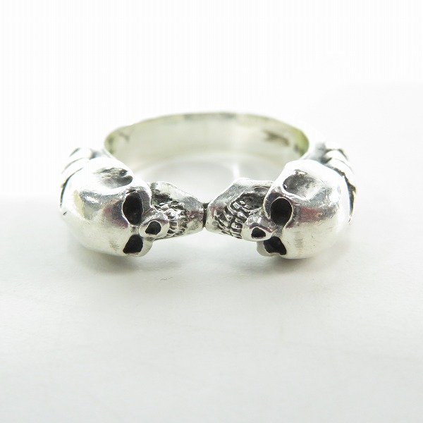 実際に弊社で買取させて頂いたCRAZY PIG/クレイジーピッグ 2スカル チューダー リング 17.5号の画像 1枚目