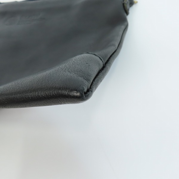 実際に弊社で買取させて頂いたSLOW by BEAMS/スロウ バイ ビームス レザー ショルダーポーチ ブラックの画像 7枚目