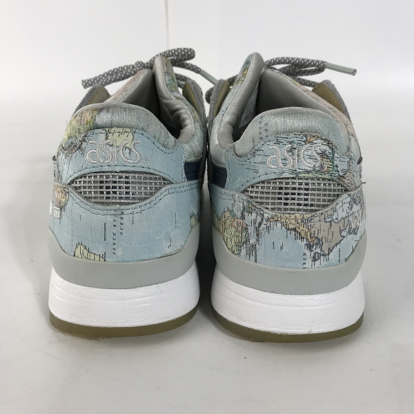 実際に弊社で買取させて頂いたASICS TIGER× ATMOS/アシックスタイガー×アトモス GEL-LYTE III WORLD MAP SKY/PCT/世界地図 1191A197-400/24の画像 1枚目
