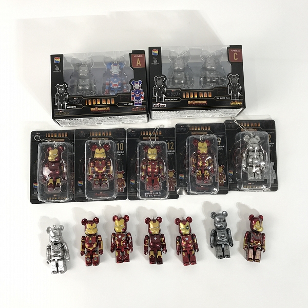 実際に弊社で買取させて頂いた【おまとめ/未開封含む】BE@RBRICK/ベアブリック unbreakable IRON MAN/アイアンマン THE INFINITE SAGA Happyくじ100%
