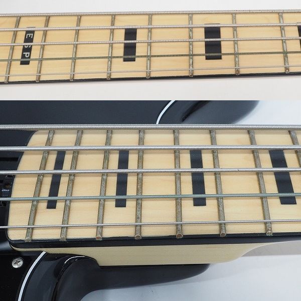 実際に弊社で買取させて頂いた★ESP/イーエスピー E-Ⅱ BG-5 Black アクティブ 5弦エレキベース Seymour Duncanピックアップ搭載 ギグケース付の画像 4枚目