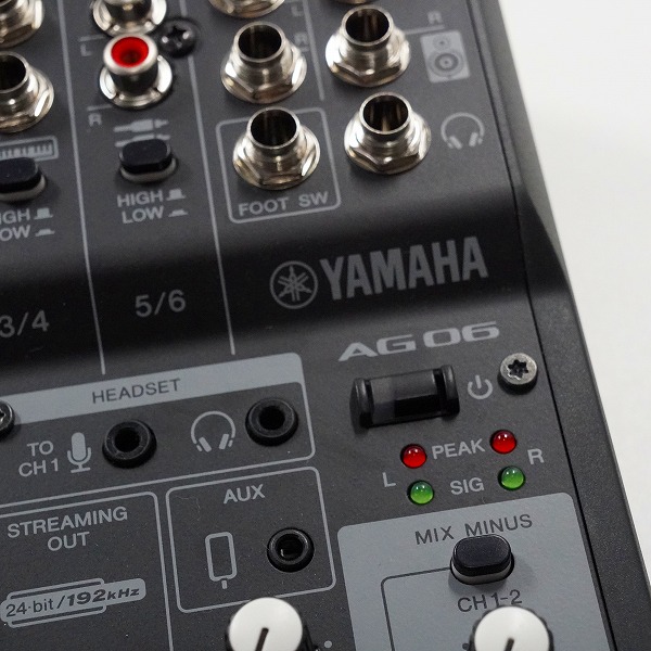 実際に弊社で買取させて頂いたYAMAHA/ヤマハ AG06 MKII ウェブキャスティングミキサー アナログミキサー 通電確認済みの画像 2枚目