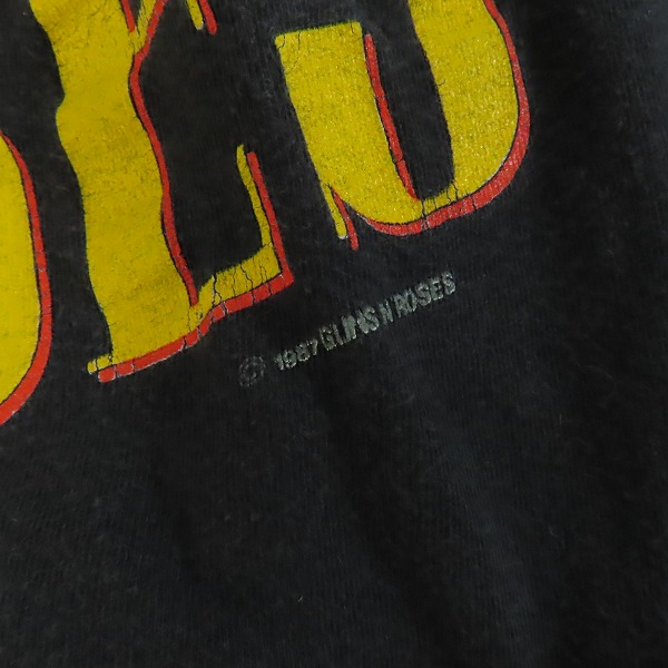 実際に弊社で買取させて頂いたGUNS N' ROSES/ガンズアンドローゼズ 1987年 ヴィンテージ バンドTシャツ/ツアーTの画像 5枚目