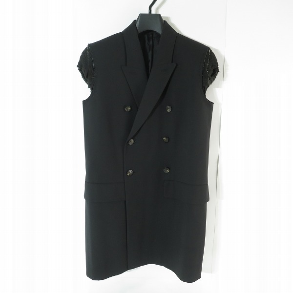 実際に弊社で買取させて頂いたRick Owens/リックオウエンス 18SS カットオフノースリーブテーラードジャケット RR18S5725 ZL/46の画像 0枚目