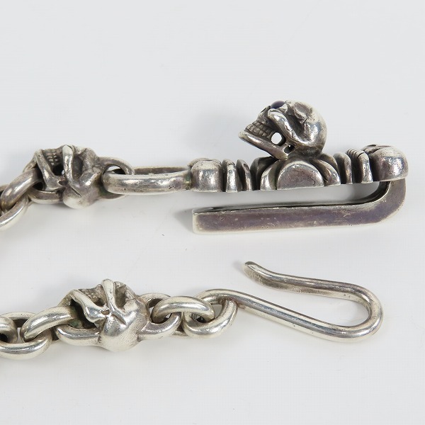 実際に弊社で買取させて頂いたSTOP LIGHT/ストップライト スカルウォレットチェーン ゴシッククロス アメジストアイの画像 3枚目