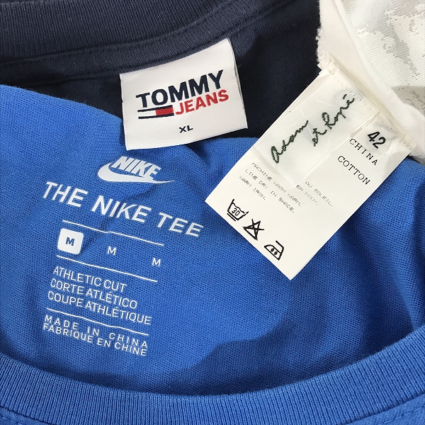 実際に弊社で買取させて頂いた【おまとめ】Tommy Jeans/トミー ジーンズ ADAM ET ROPE'/アダムエロぺ nike/ナイキ 他 Tシャツ/ブルゾン 等