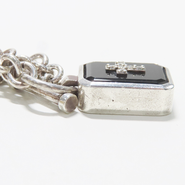 実際に弊社で買取させて頂いたJustin Davis/ジャスティンデイビス ONYX SQUARE STONE NECKLACE エミネム ネックレス SNJ115の画像 3枚目