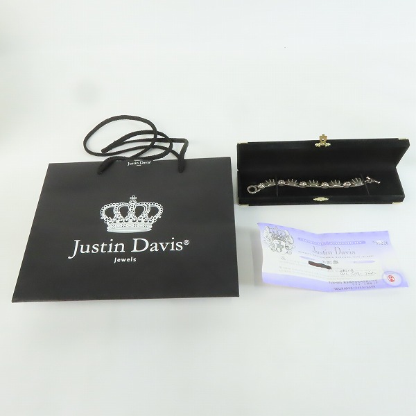実際に弊社で買取させて頂いた【ギャラ付き】JUSTIN DAVIS/ジャスティンデイビス SMALL QE2 BRACELET クラウンブレスレット SBJ118の画像 8枚目