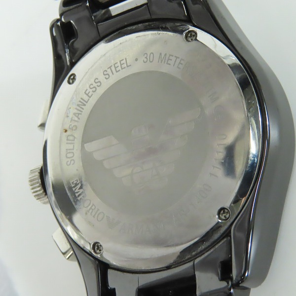 実際に弊社で買取させて頂いたEMPORIO ARMANI/エンポリオ アルマーニ CERAMICA/セラミカ 腕時計 AR-1400【動作未確認】 の画像 4枚目