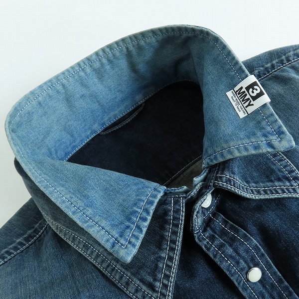 実際に弊社で買取させて頂いたMaison MIHARA YASUHIRO/メゾンミハラヤスヒロ ダブルレイヤードデニムシャツ J11SH021/48の画像 5枚目