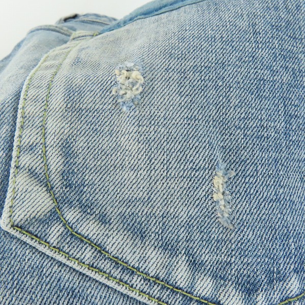 実際に弊社で買取させて頂いたISAMU KATAYAMA BACKLASH/イサムカタヤマバックラッシュ カンガルーレザー テーパード ストレッチデニム 1943-01/Lの画像 7枚目