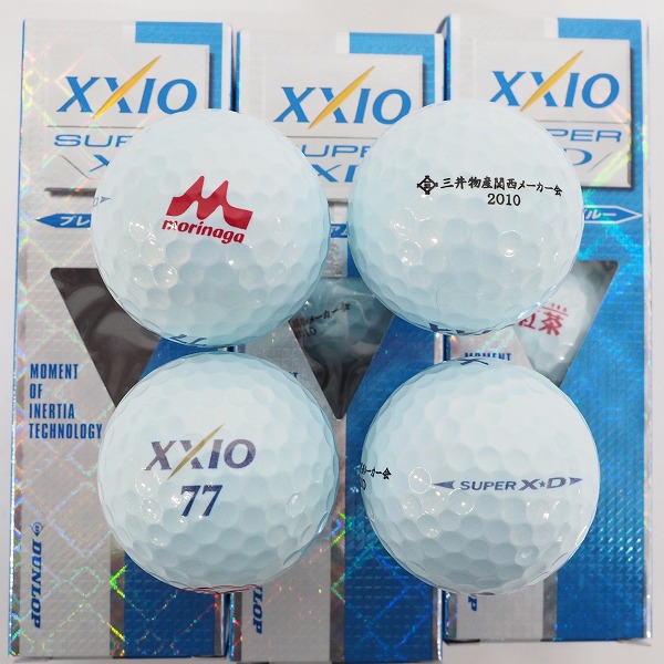 実際に弊社で買取させて頂いた【未使用/オウンネーム】DUNLOP/ダンロップ XXIO/ゼクシオ SUPER XD/ SUPER XD PLUS ゴルフボール 計15個の画像 2枚目