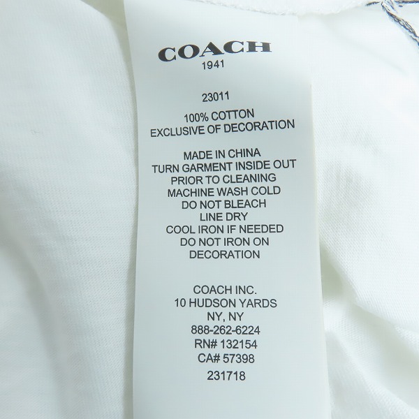 実際に弊社で買取させて頂いたCOACH / コーチ  レキシー アンド キャリッジ 刺繍 Tシャツ/Sの画像 3枚目