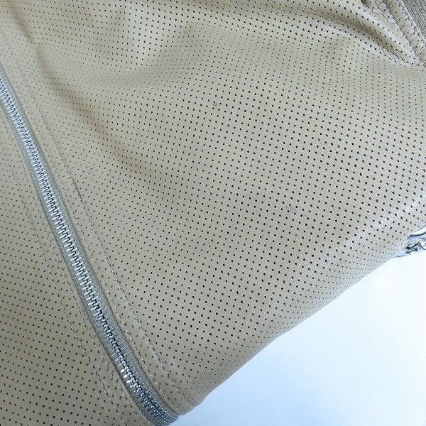 実際に弊社で買取させて頂いたDIESEL/ディーゼル シープスキン パンチングレザー ジップアップジャケット Sの画像 7枚目
