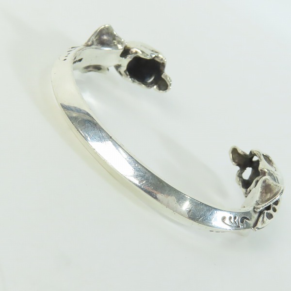 実際に弊社で買取させて頂いたCRAZY PIG/クレイジーピッグ 2スカル バングル ブレスレット/スモール