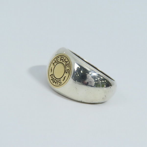 実際に弊社で買取させて頂いたHERMES/エルメス セリエ コンビカラーリング K18YG×SV 52/11.5号
