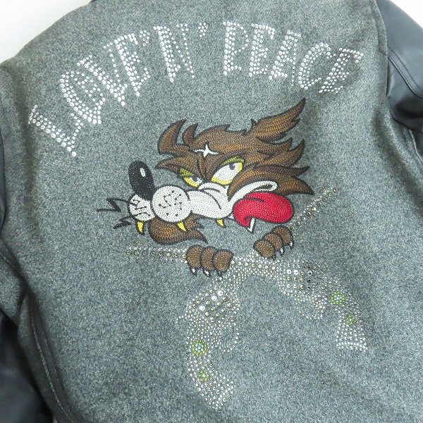 実際に弊社で買取させて頂いたRoar/ロアー 二丁拳銃/クロスガン レザー切り替え スタジャン 06FRB-10/2の画像 5枚目