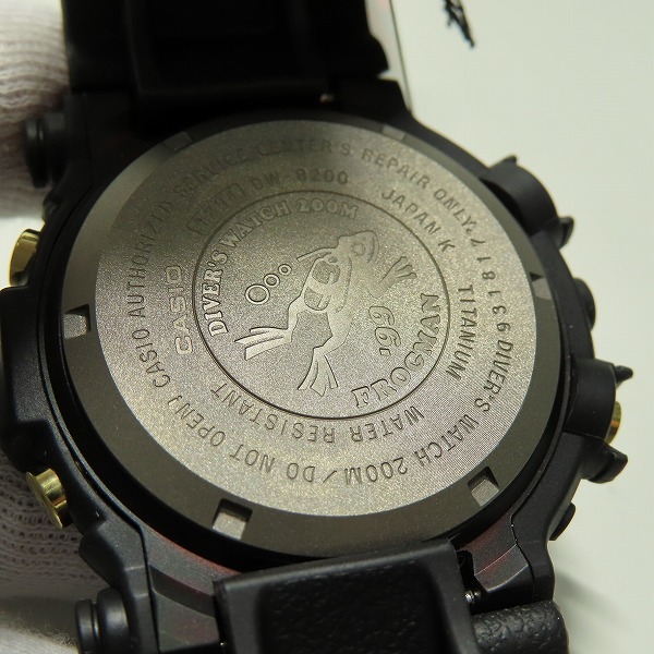 実際に弊社で買取させて頂いたG-SHOCK/Gショック FROGMAN/フロッグマン '99 黒金蛙 DW-8200BU-9AT【動作未確認】の画像 3枚目