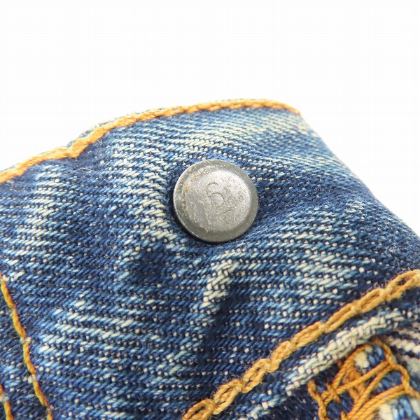 実際に弊社で買取させて頂いたLevis/リーバイス 501 ヴィンテージ 66前期 刻印6 スモールe ボタンフライ デニムパンツの画像 4枚目