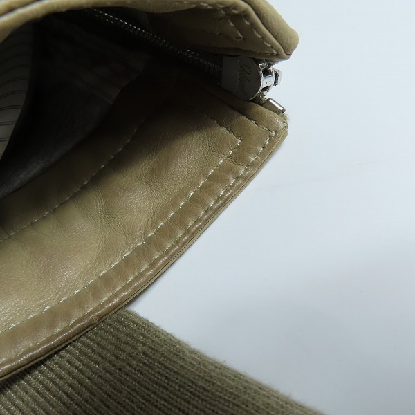 実際に弊社で買取させて頂いたDIESEL/ディーゼル シープスキン パンチングレザー ジップアップジャケット Sの画像 8枚目