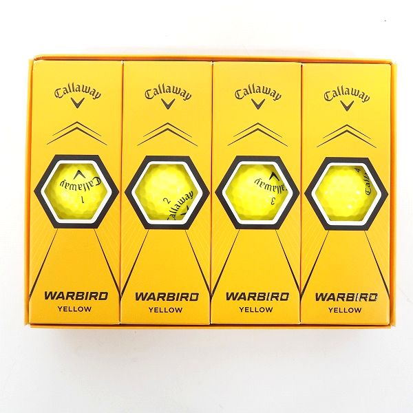 実際に弊社で買取させて頂いた【未使用】Callaway/キャロウェイ WARBIRD ゴルフボール YELLOW/イエロー 1ダース