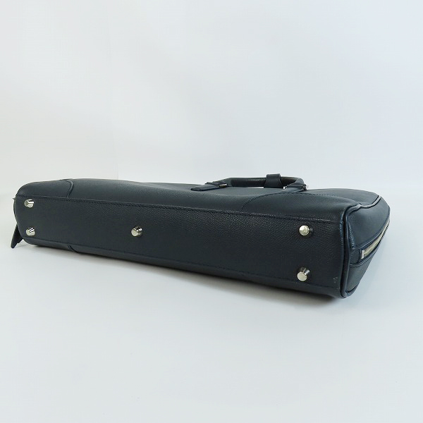 実際に弊社で買取させて頂いたYUKINO For UNITED ARROWS/ユキノ For ユナイテッドアローズ レザー ネイビー ビジネスバッグの画像 2枚目