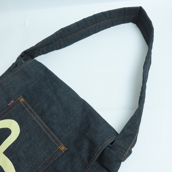 実際に弊社で買取させて頂いたEVISU/エヴィス デニム カモメ プリント メッセンジャー/ショルダーバッグの画像 2枚目