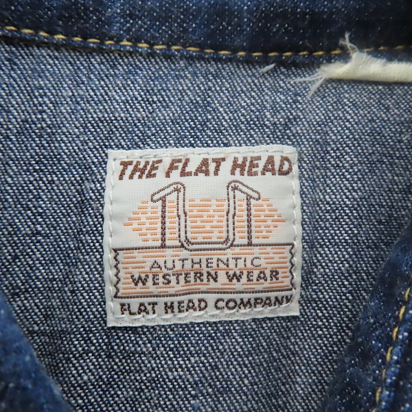 実際に弊社で買取させて頂いたTHE FLAT HEAD/フラットヘッド デニムシャツ 7001/40の画像 2枚目