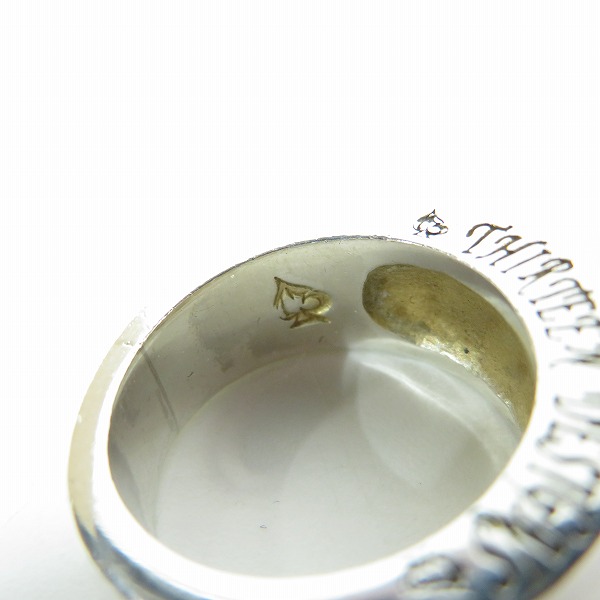 実際に弊社で買取させて頂いたTHIRTEEN DESIGNS/サーティーンデザインズ 18k/Silver ワンポイント スカル リング/12号の画像 6枚目