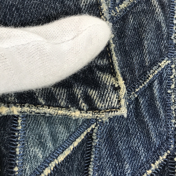 実際に弊社で買取させて頂いたDIESEL BLACK GOLD/ディーゼル ブラックゴールド デニムジャケット/44の画像 6枚目
