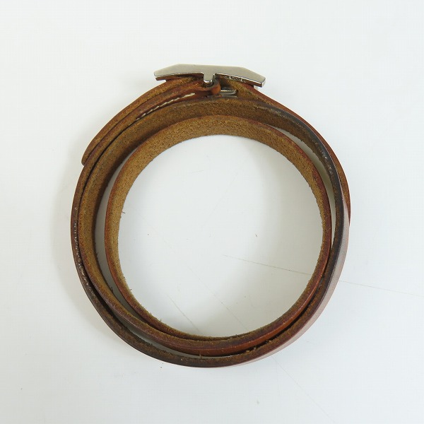 実際に弊社で買取させて頂いたHERMES/エルメス アピ レザー ロングブレスレット/チョーカーの画像 5枚目