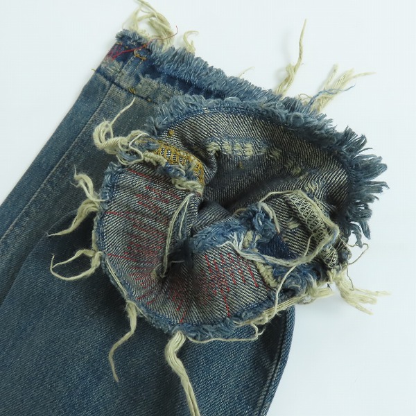 実際に弊社で買取させて頂いたUNDERCOVER/アンダーカバー but beautiful期 64デニム ダメージ加工/クラッシュ デニムパンツ B89-P21/Mの画像 8枚目