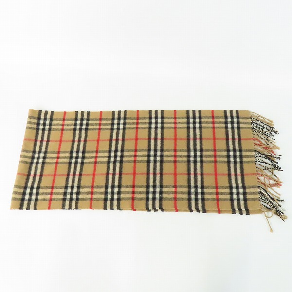 実際に弊社で買取させて頂いたBurberry's/バーバリーズ ノヴァチェックマフラー カシミア100%の画像 2枚目