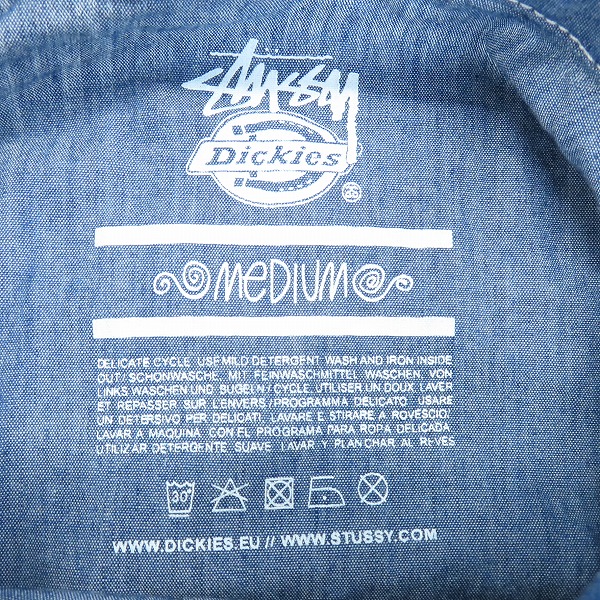 実際に弊社で買取させて頂いたSTUSSY×Dickies/ステューシー×ディッキーズ 半袖シャツ 胸ポケット Mの画像 2枚目