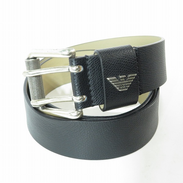 実際に弊社で買取させて頂いたEMPORIO ARMANI/エンポリオアルマーニ ロゴプレート レザー ベルト
