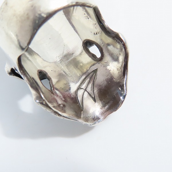 実際に弊社で買取させて頂いたCRAZY PIG/クレイジーピッグ PSYCHO S.O.B. SKULL RING サイコソブスカル リング 22-23号の画像 6枚目