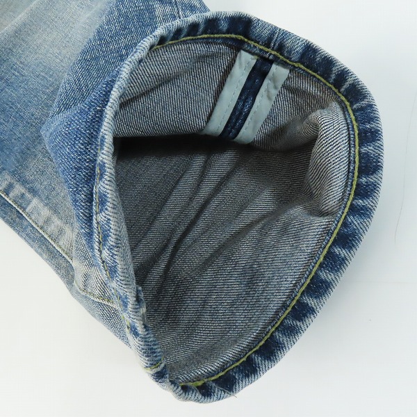 実際に弊社で買取させて頂いたISAMU KATAYAMA BACKLASH/イサムカタヤマバックラッシュ カンガルーレザー テーパード ストレッチデニム 1943-01/Lの画像 5枚目