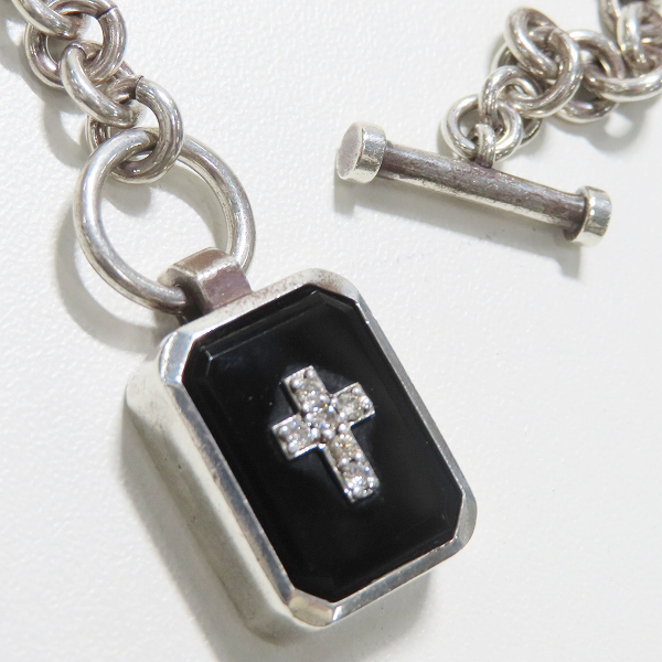 実際に弊社で買取させて頂いたJustin Davis/ジャスティンデイビス ONYX SQUARE STONE NECKLACE エミネム ネックレス SNJ115の画像 4枚目