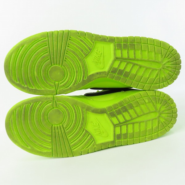 実際に弊社で買取させて頂いたNIKE×AMBUSH/ナイキ×アンブッシュ DUNK HIGH "FLASH LIME" ダンクハイ フラッシュライム CU7544-300 26.5の画像 2枚目