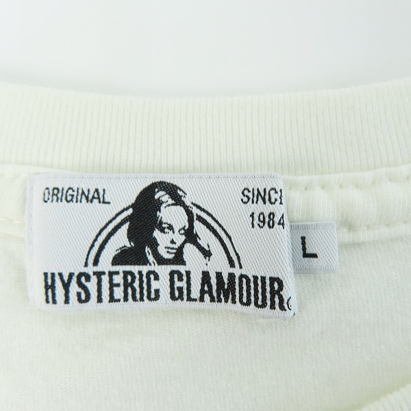 実際に弊社で買取させて頂いたHYSTERIC GLAMOUR/ヒステリックグラマー STAR CIRCLE WOMAN 半袖 刺繍 Tシャツ 02191CT01/Lの画像 2枚目