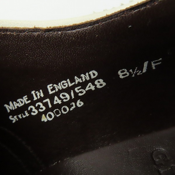 実際に弊社で買取させて頂いたGRENSON/グレンソン ストレートチップ ドレスシューズ 33749/548 8.5Fの画像 5枚目