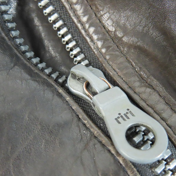 実際に弊社で買取させて頂いたBACKLASH/バックラッシュ カーフタンニン ダブルライダース/1057-03/L(3)の画像 6枚目