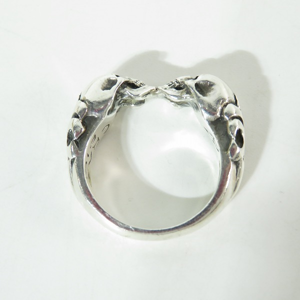 実際に弊社で買取させて頂いたCRAZY PIG/クレイジーピッグ 2スカル チューダー リング 17.5号の画像 5枚目